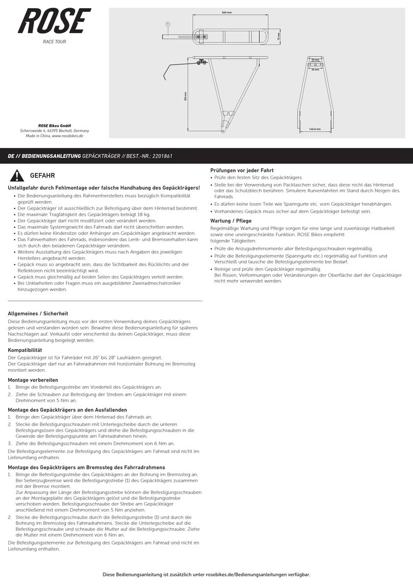 Rose electronics RACE TOUR User manual
