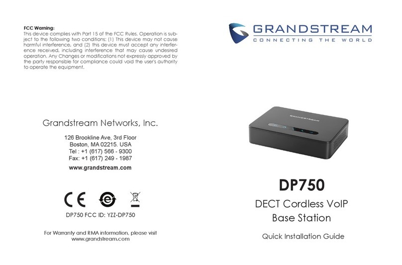 Grandstream Networks DP750 Quick installation guide