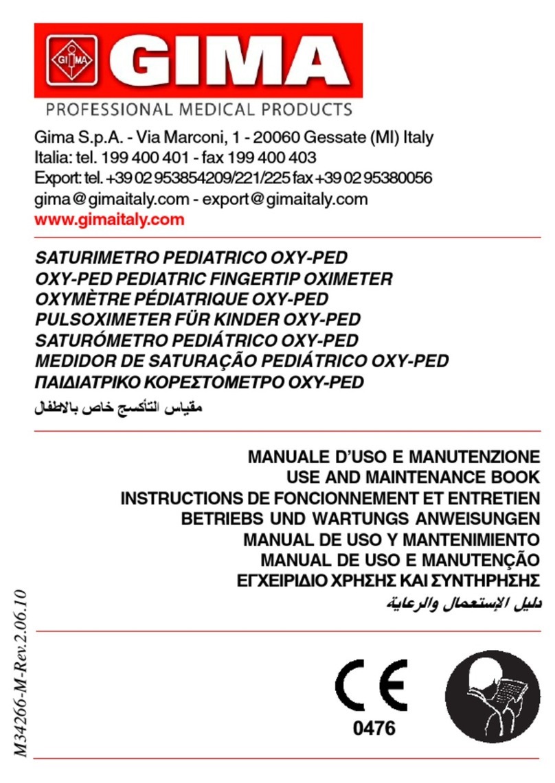 Gima OXY-PED Use and maintenance book