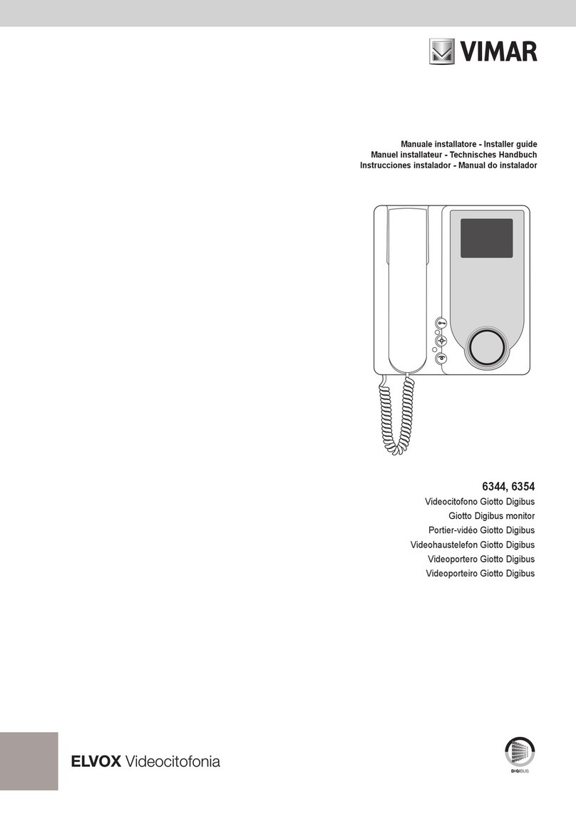 Vimar Elvox Giotto 6344 Installer's guide