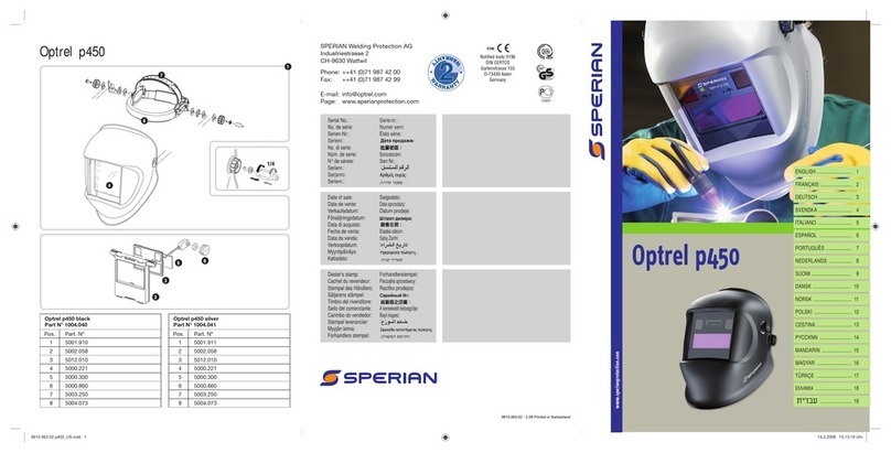 Sperian Optrel p450 manual