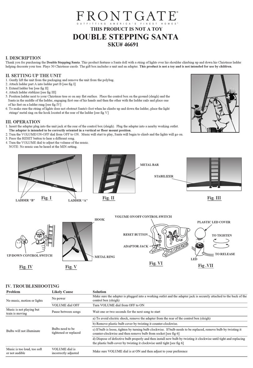 Frontgate DOUBLE STEPPING SANTA quick start guide