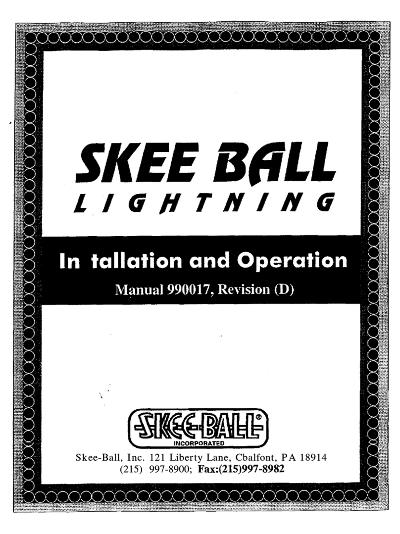 Skee Ball Lightning Installation and operation