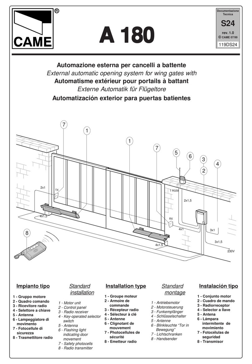 CAME A 180 User manual