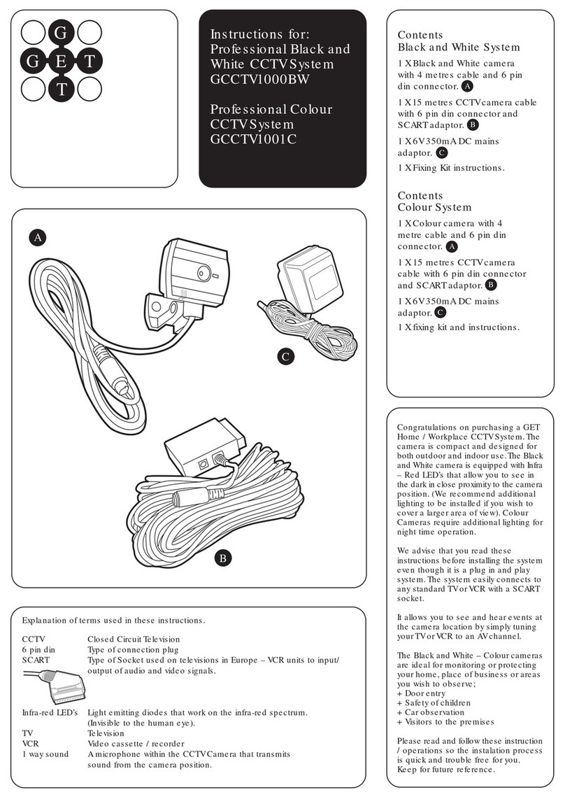 GET GCCTV1000BW instructions