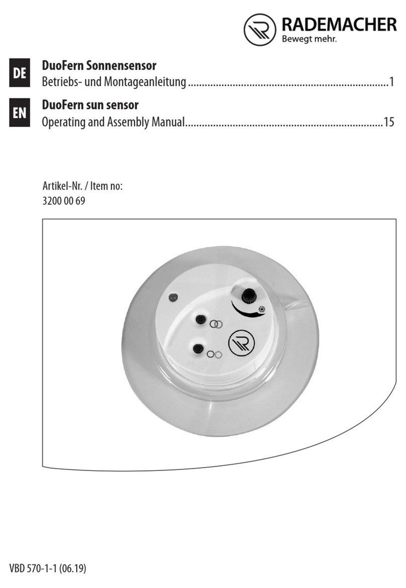 RADEMACHER DuoFern Operating and assembly manual
