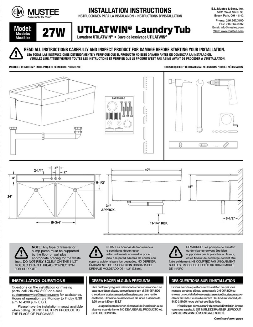 Mustee UTILATWIN 27 W User manual