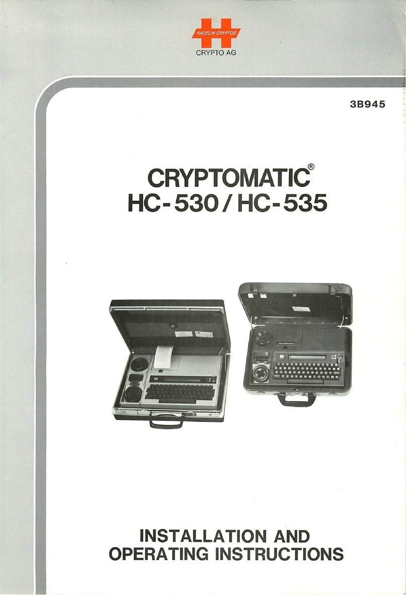 CRYPTO AG CRYPTOMATIC HC-530 Installation and operating instructions CRYPTO AG CRYPTOMATIC HC-530 Installation and operating instructions