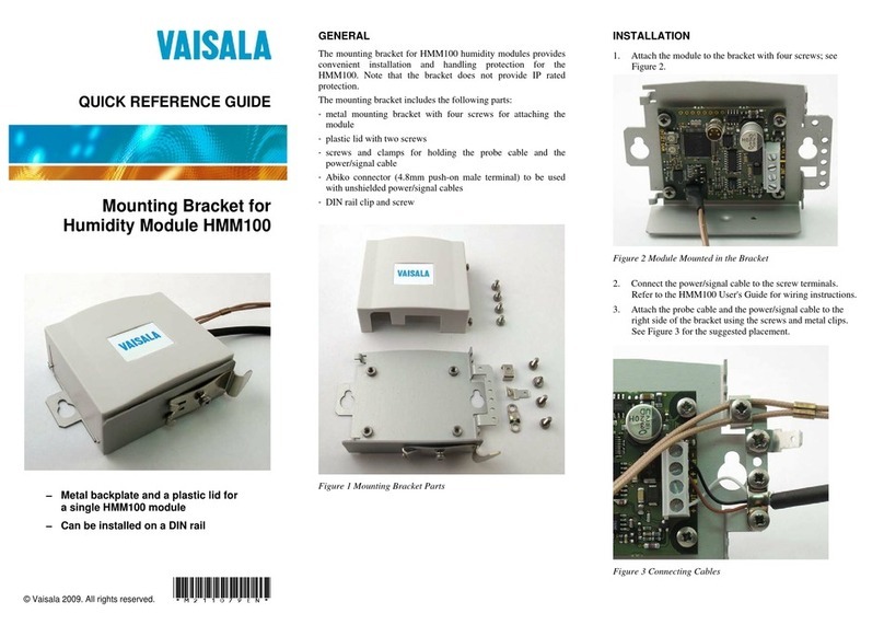 Vaisala HUMICAP HMM100 Quick reference guide