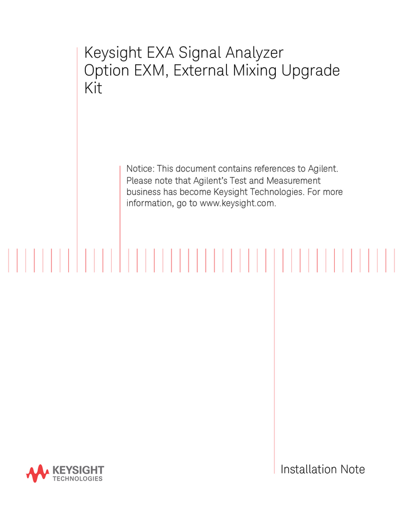 Keysight Technologies EXA Installation and operation manual