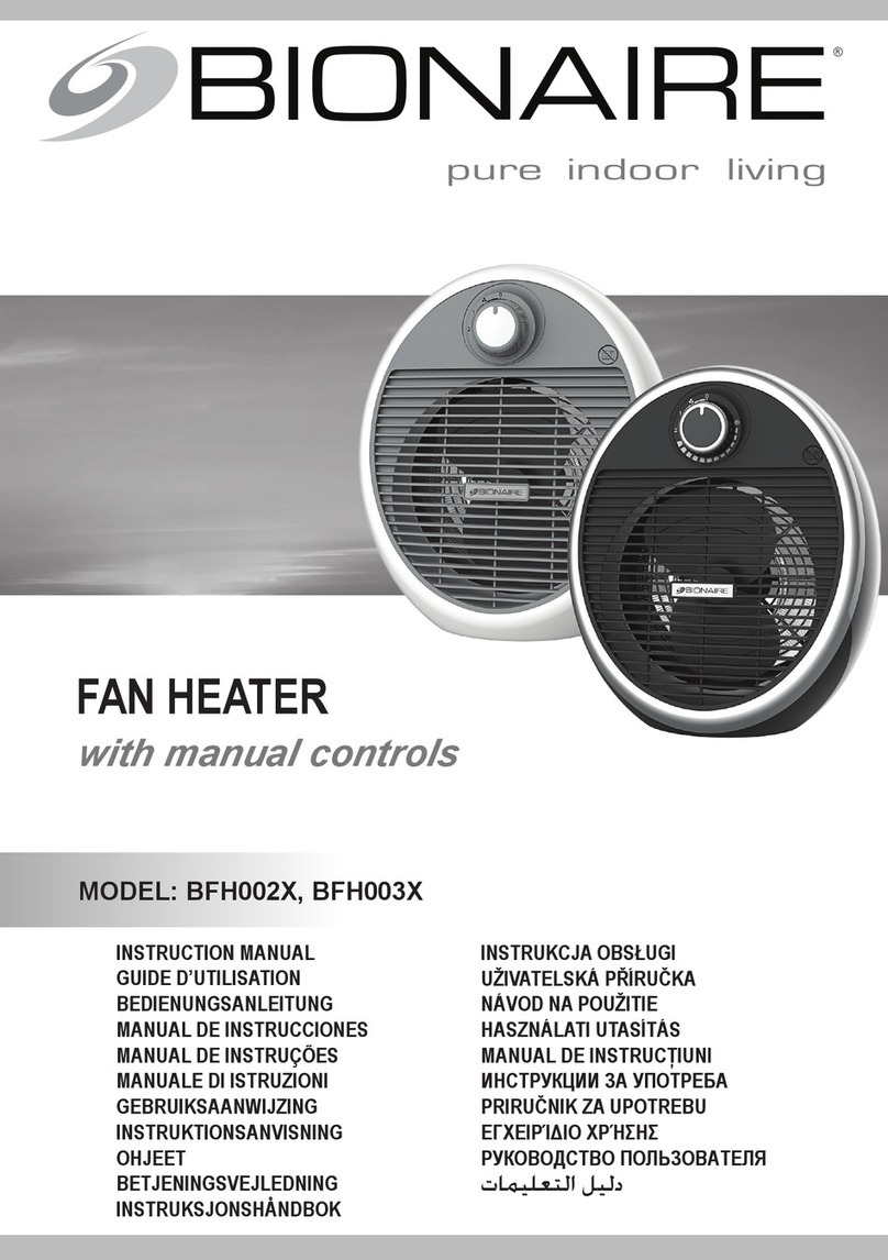 Bionaire BFH002X instruction manual