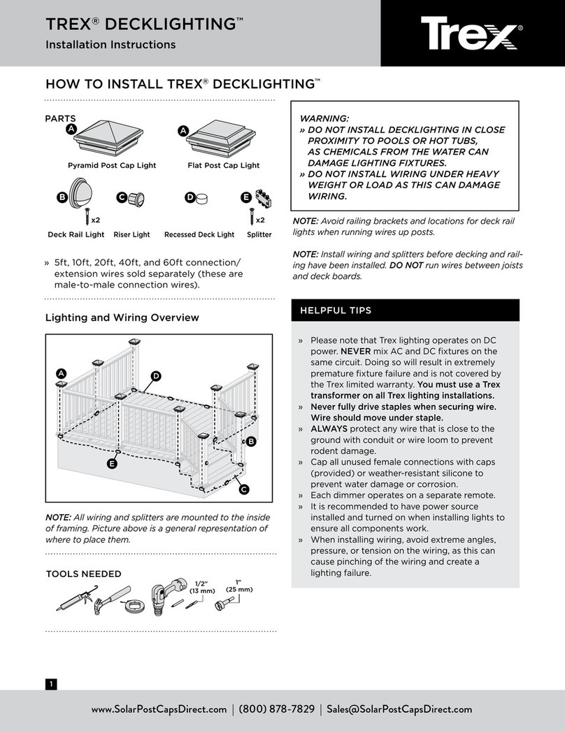 TREX DeckLighting installation instructions TREX DeckLighting installation instructions