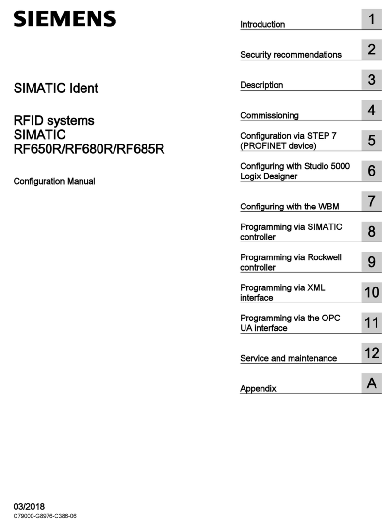 Siemens SIMATIC RF650R Instruction sheet