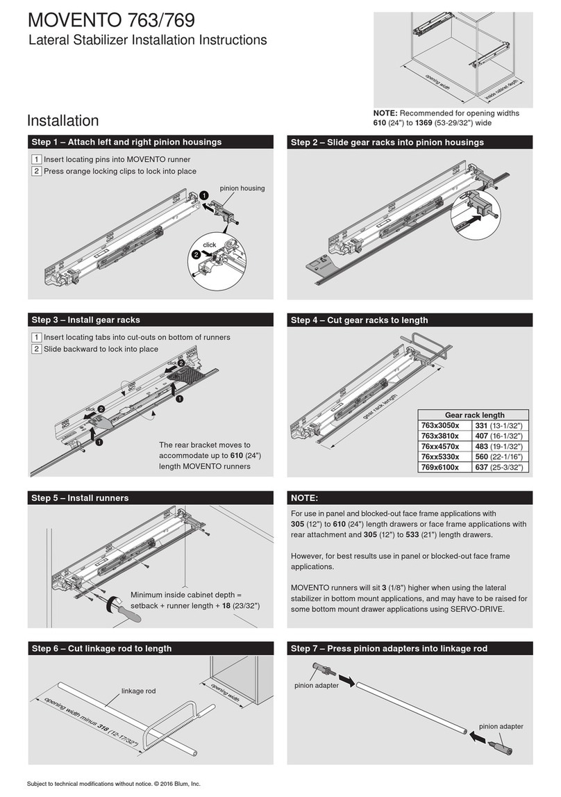 BLUM MOVENTO 763 User manual