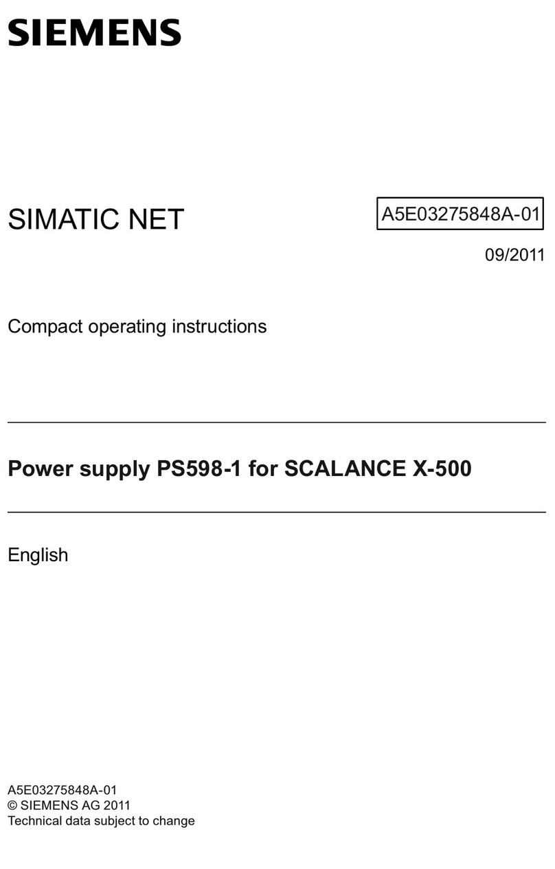 Siemens SIMATIC NET PS598-1 Compact operating instructions
