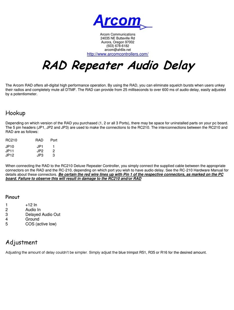 Arcom RAD quick guide