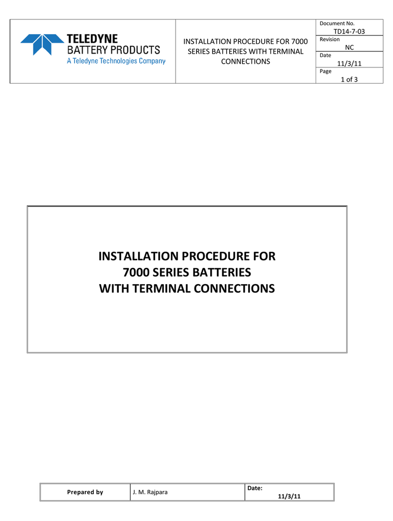 Teledyne 7000 Series Operating and maintenance manual