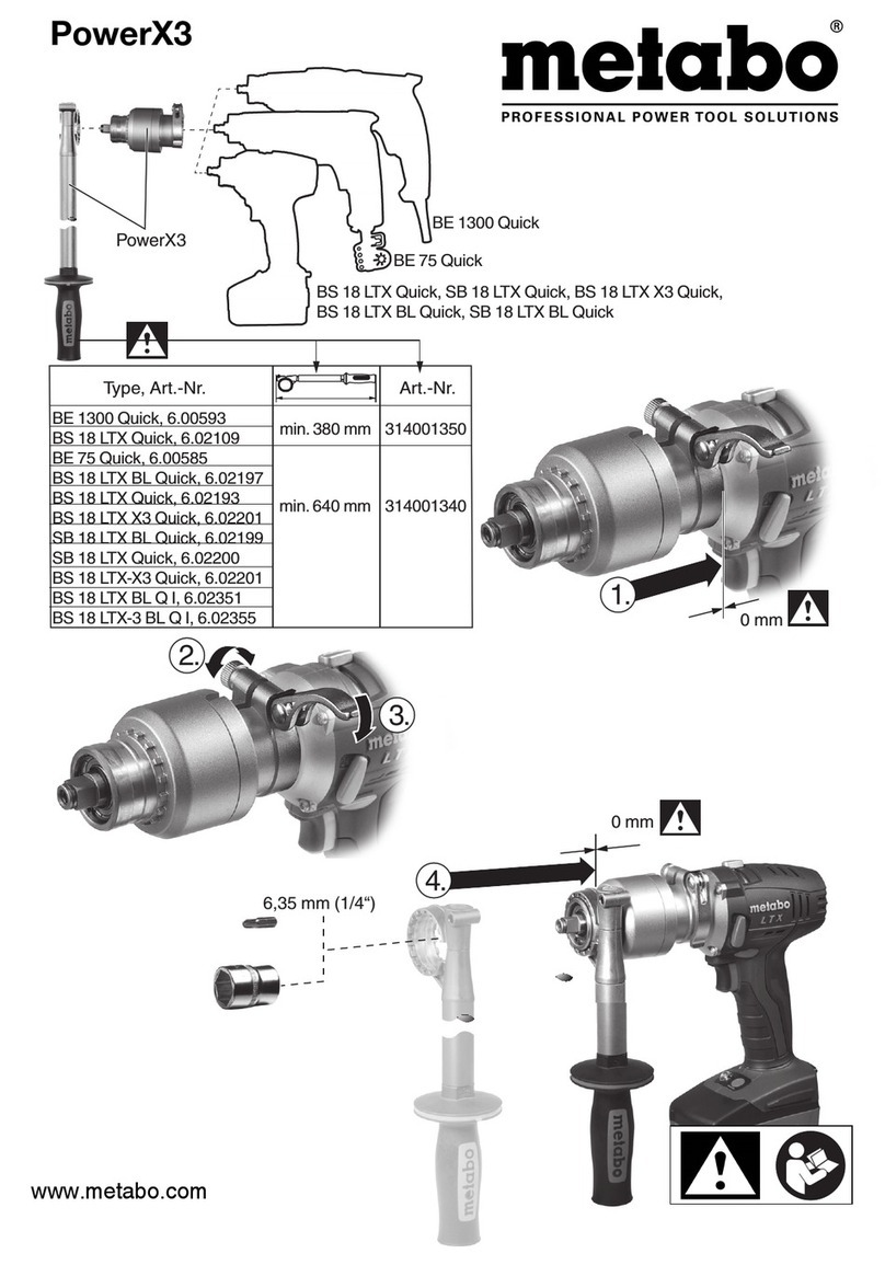 Metabo PowerX3 operating instructions
