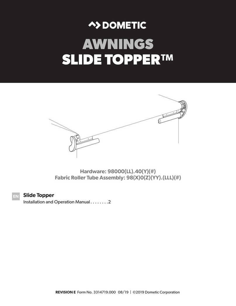 Dometic SLIDE TOPPER User manual Dometic SLIDE TOPPER User manual