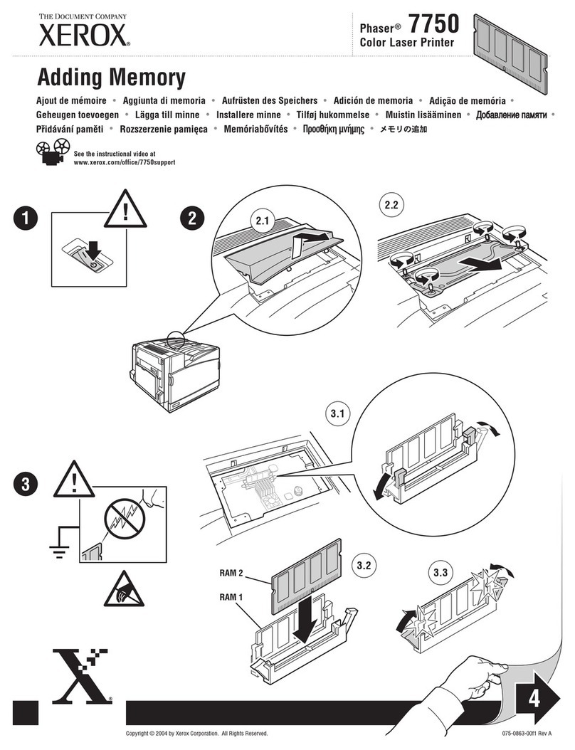 Xerox Phaser 7750 Installation and operation manual