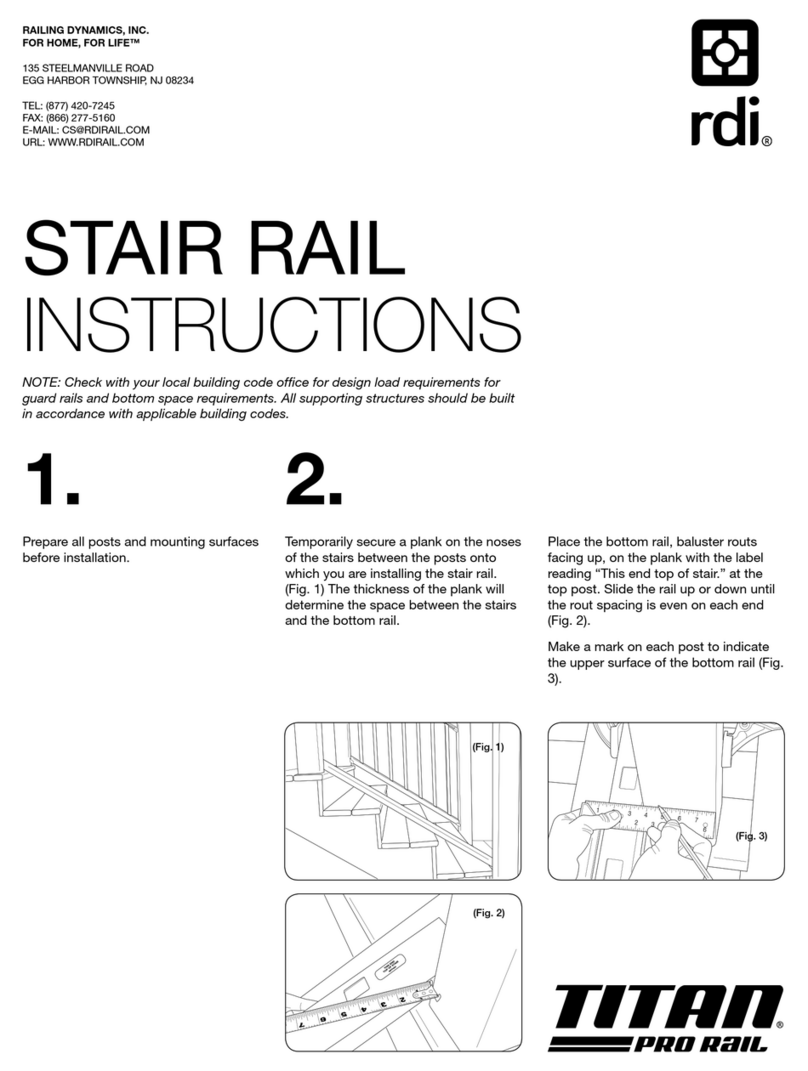 RDI Titan Pro Rail STAIR RAIL instructions