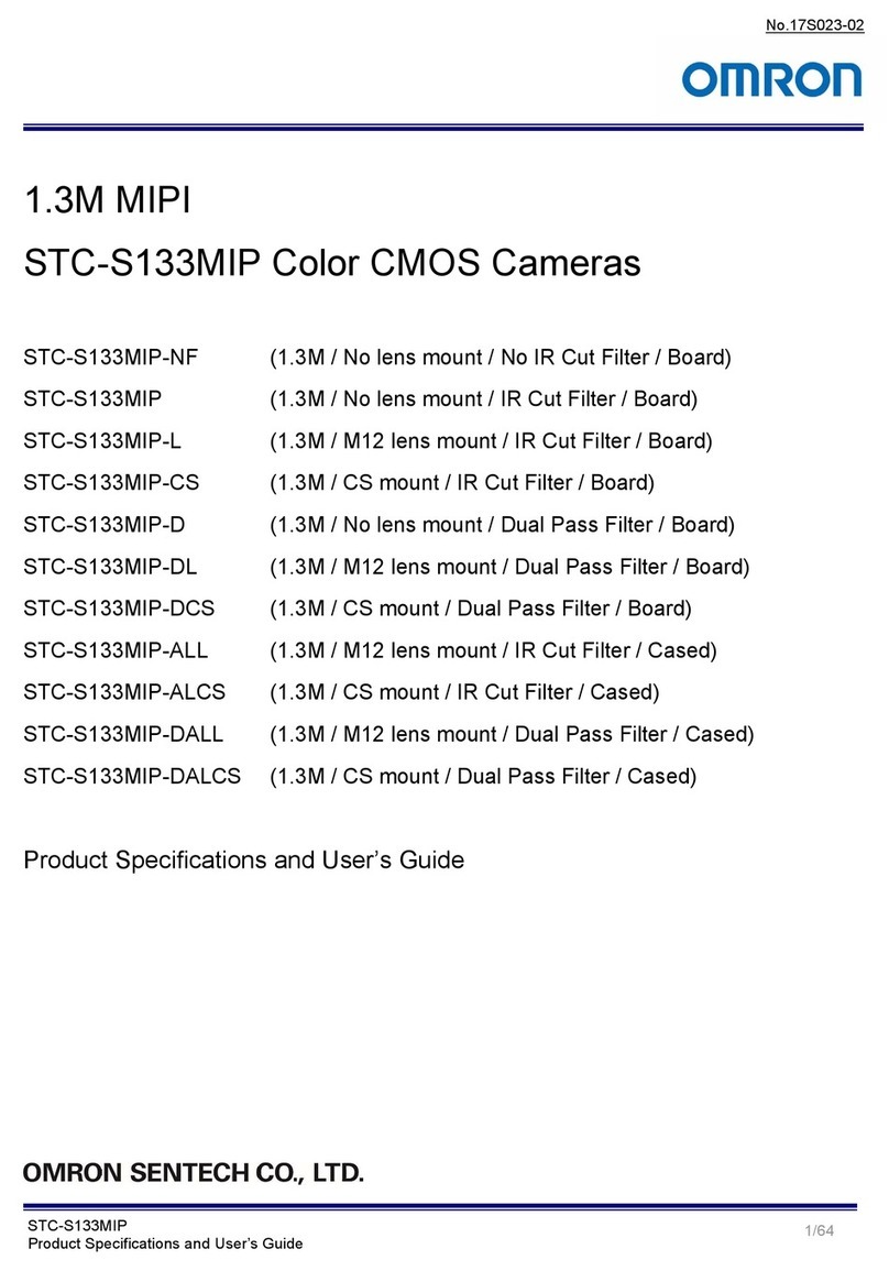 Omron STC-S133MIP Series Product specifications and user's guide