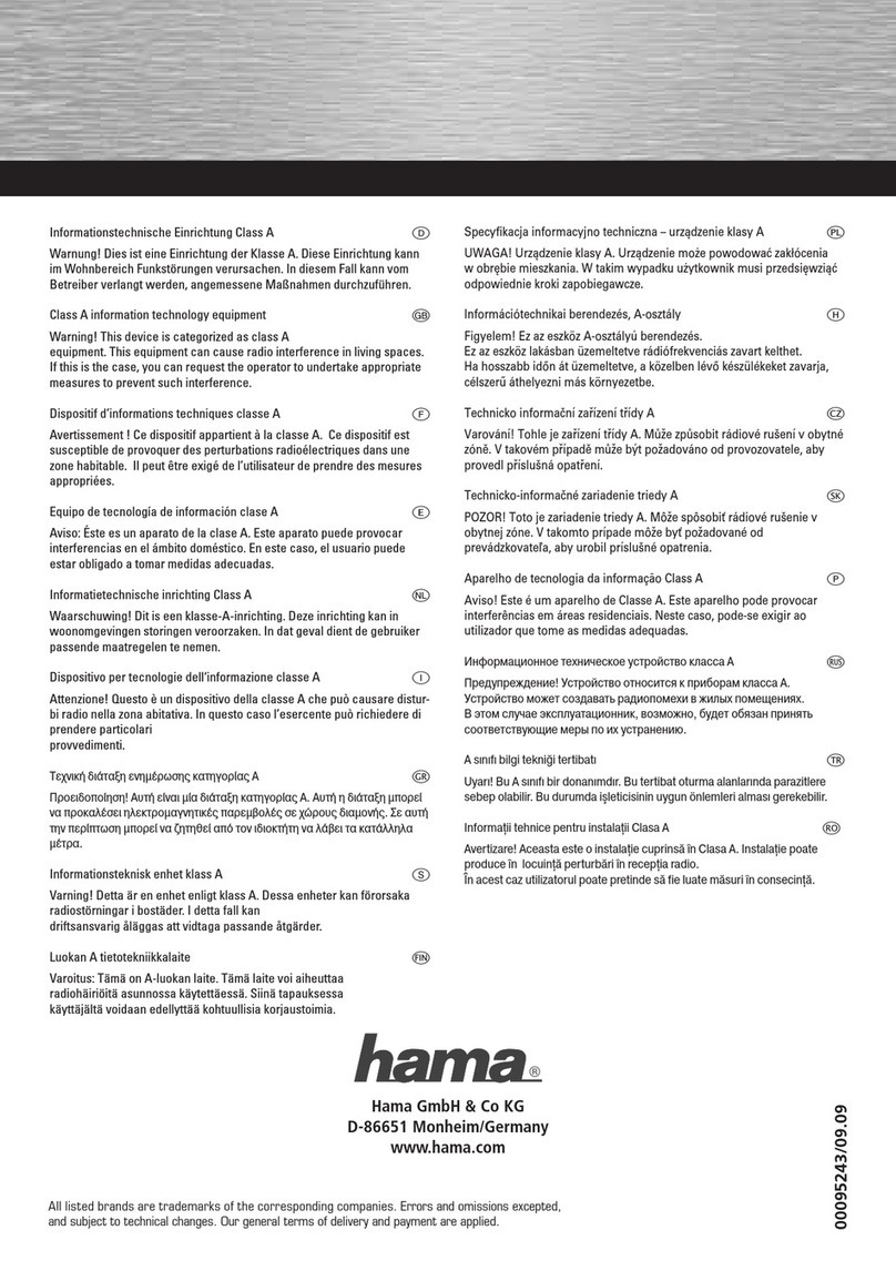 Hama Slim-Touch Series User manual