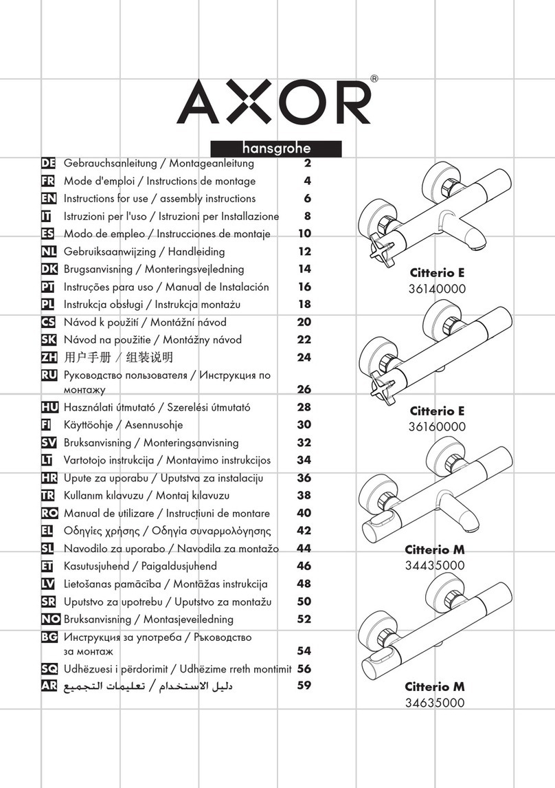 Hans Grohe AXOR Citterio E 34435000 Instructions for use/assembly instructions Hans Grohe AXOR Citterio E 34435000 Instructions for use/assembly instructions
