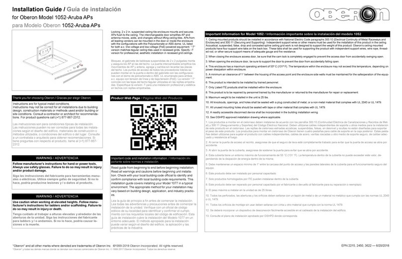 OBERON 1052-Aruba installation guide OBERON 1052-Aruba installation guide