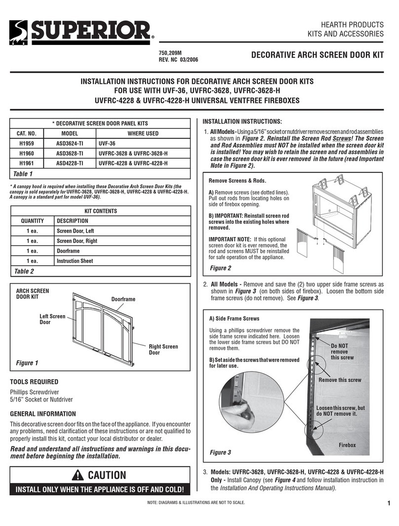 Superior ASD3628-TI installation instructions
