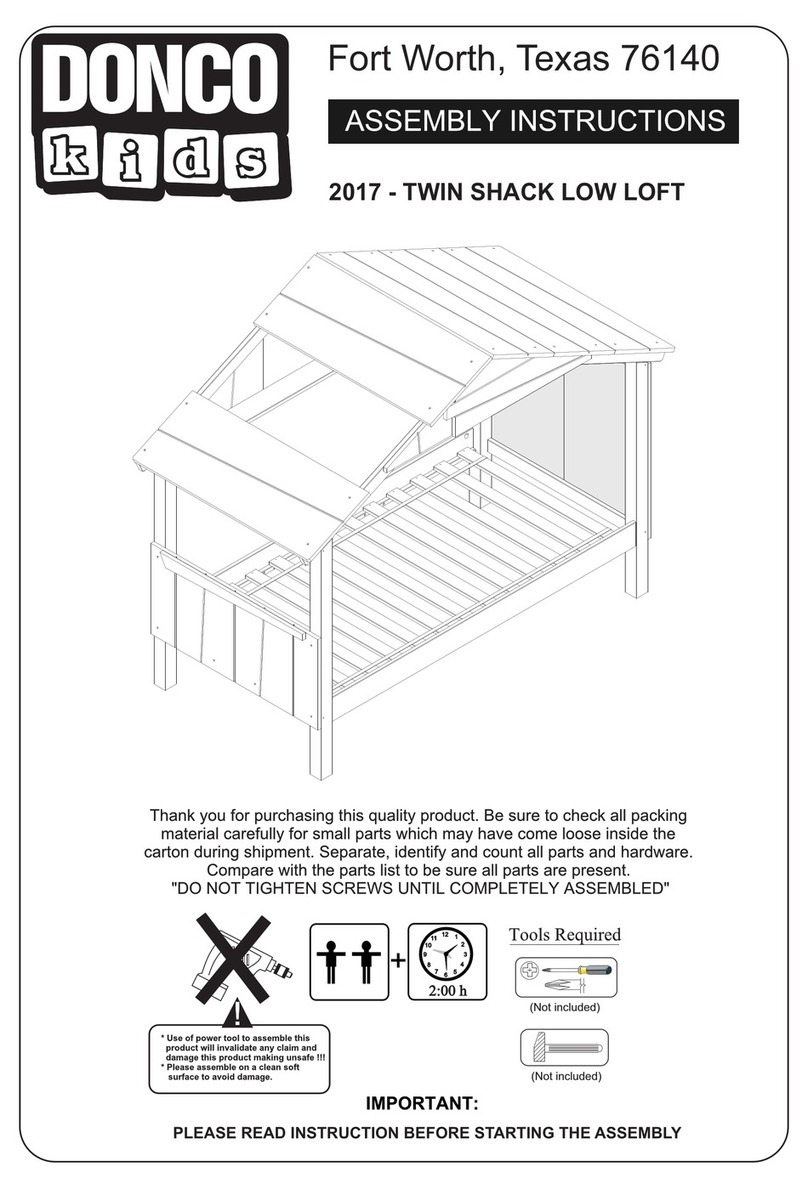 Donco kids WIN SHACK LOW LOFT 2017 Assembly instructions Donco kids WIN SHACK LOW LOFT 2017 Assembly instructions