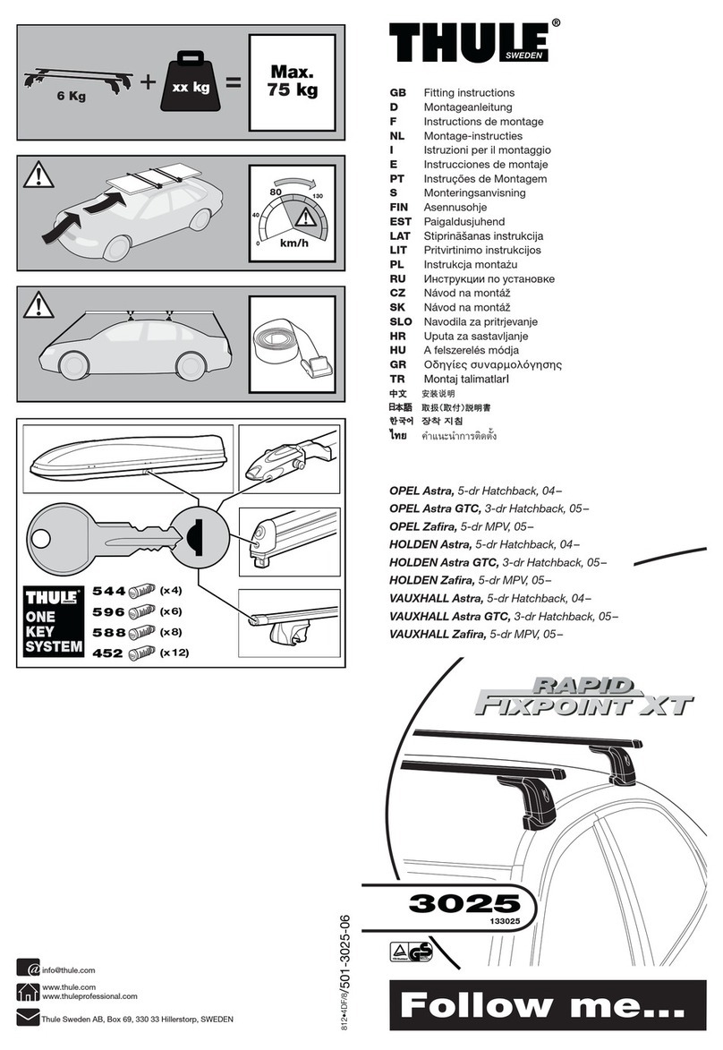 Thule Rapid Fixpoint XT 3025 User manual Thule Rapid Fixpoint XT 3025 User manual