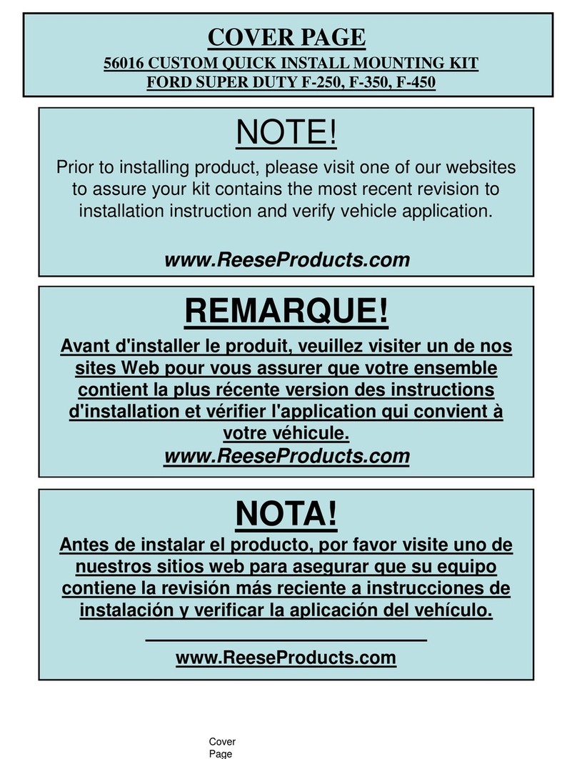 Reese 5601 User manual Reese 5601 User manual
