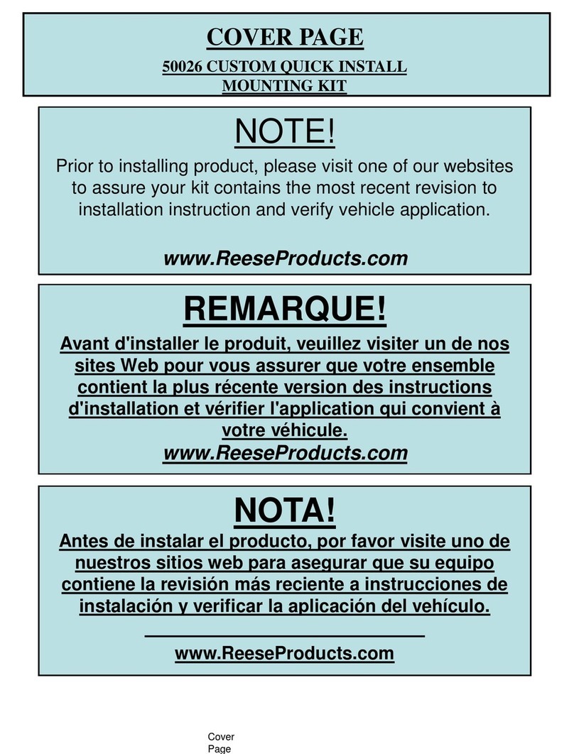 Reese 50026 installation instructions