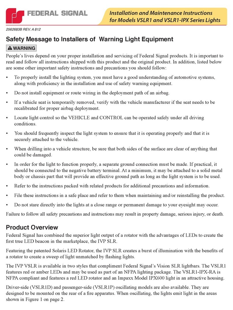 Federal Signal Corporation VSLR1-IPX Series User manual Federal Signal Corporation VSLR1-IPX Series User manual