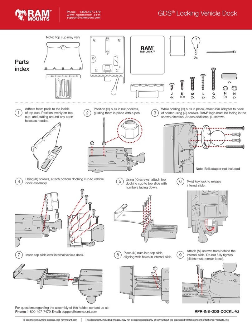 Ram Mounts GDS RPR-INS-GDS-DOCKL-V2 User manual