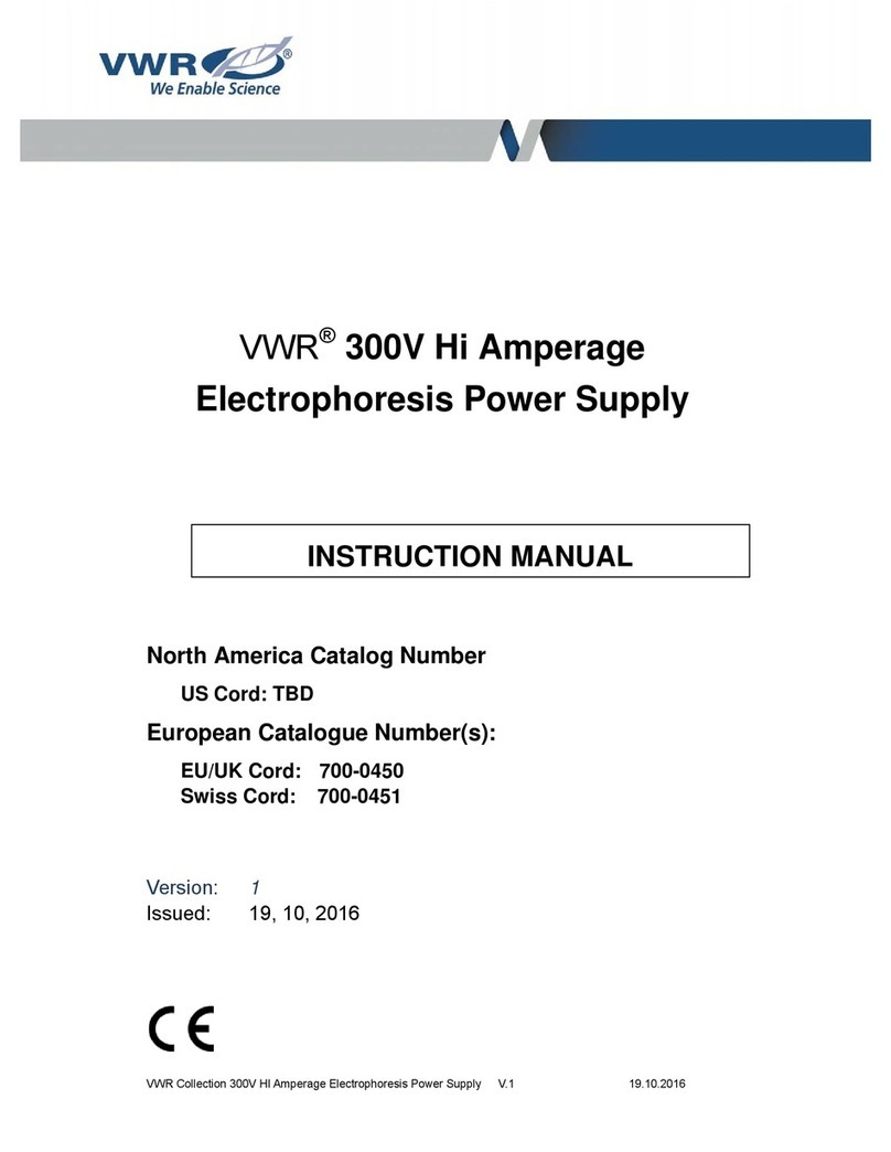 VWR Power Source 300V instruction manual