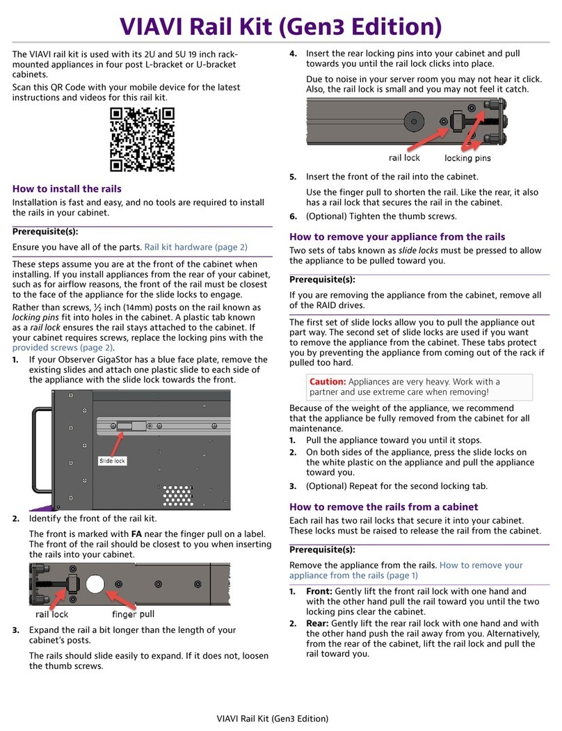 Viavi Gen3 Rail Kit quick start guide