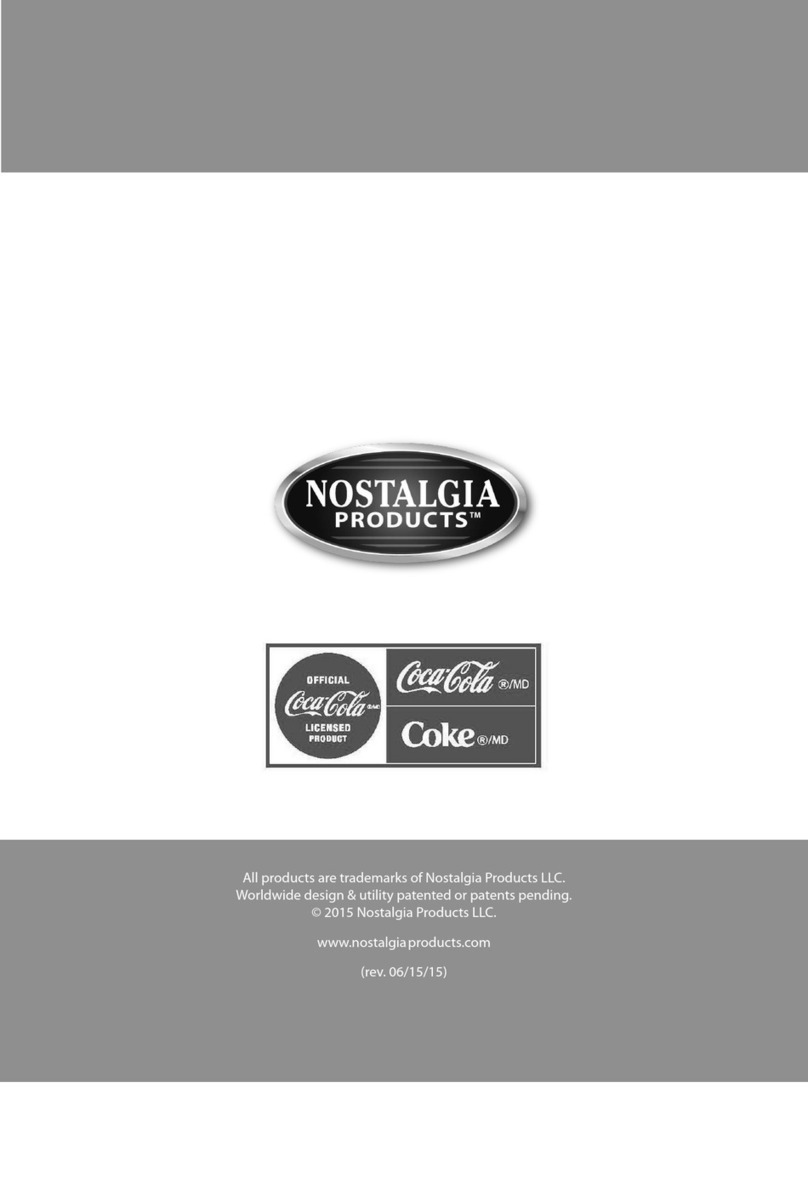 Nostalgia Electrics Coca-Cola Series Quick guide Nostalgia Electrics Coca-Cola Series Quick guide
