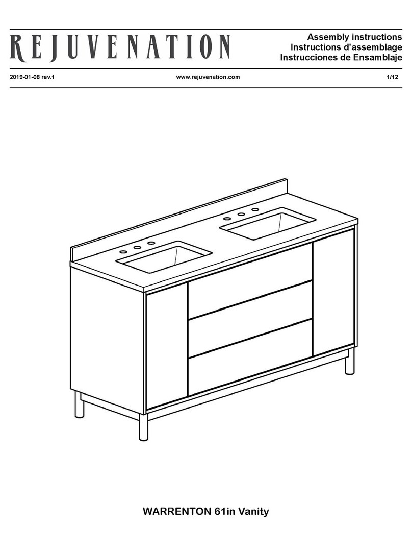 Rejuvenation WARRENTON 61in Vanity Assembly instructions Rejuvenation WARRENTON 61in Vanity Assembly instructions