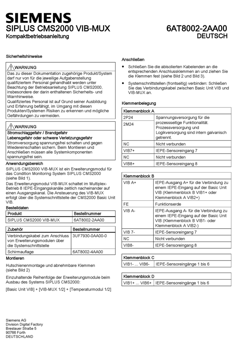 Siemens SIPLUS CMS2000 VIB-MUX Administrator guide