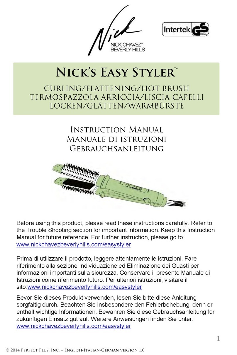 Nick Chavez Easy Styler instruction manual