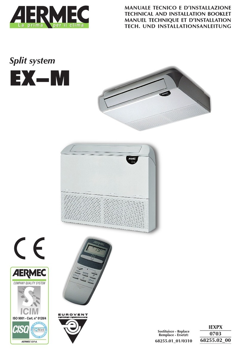 AERMEC EX 070 M Installation and operation manual