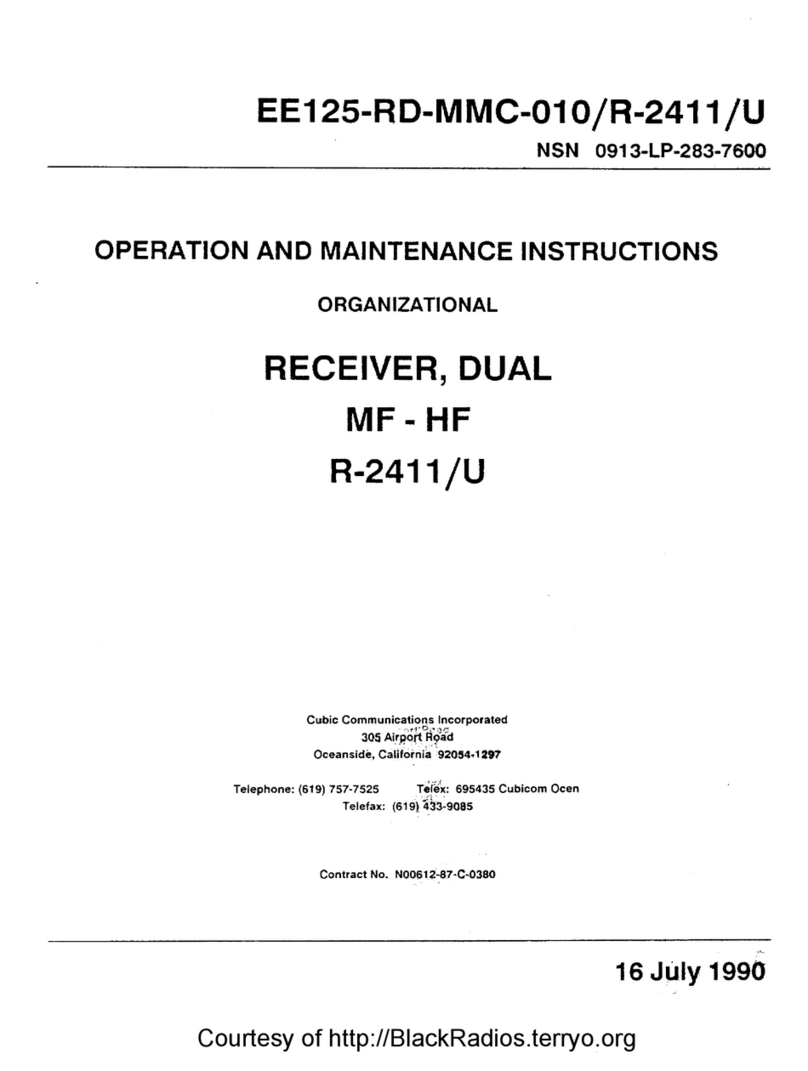 Cubic Communications R-2411/U Operation and maintenance instructions Cubic Communications R-2411/U Operation and maintenance instructions