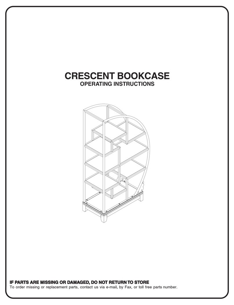 Office Star Products CRESCENT BOOKCASE operating instructions