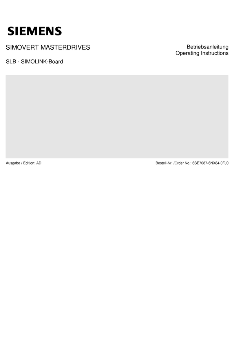 Siemens SIMOVERT MASTERDRIVE SIMOLINK-Board operating instructions Siemens SIMOVERT MASTERDRIVE SIMOLINK-Board operating instructions