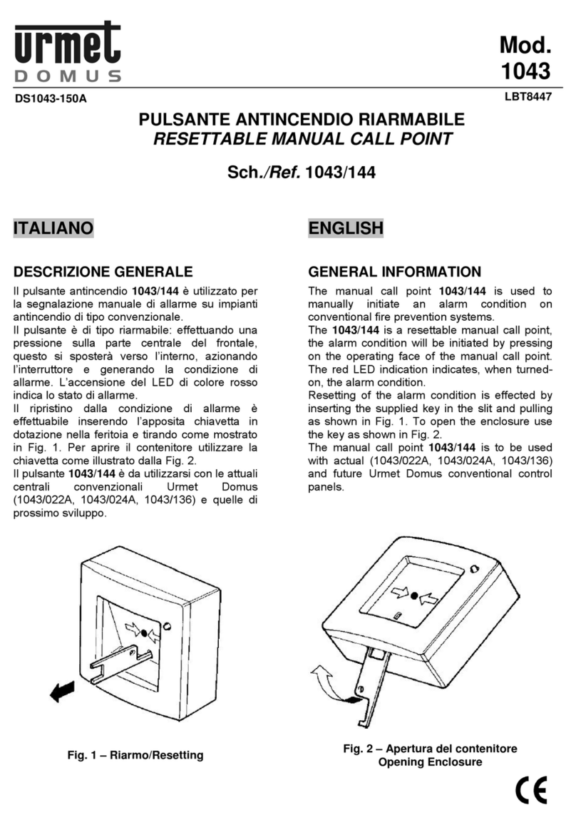 urmet domus 1043/144 quick start guide