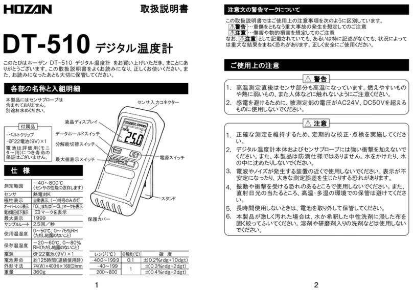 HOZAN DT-510 instruction manual