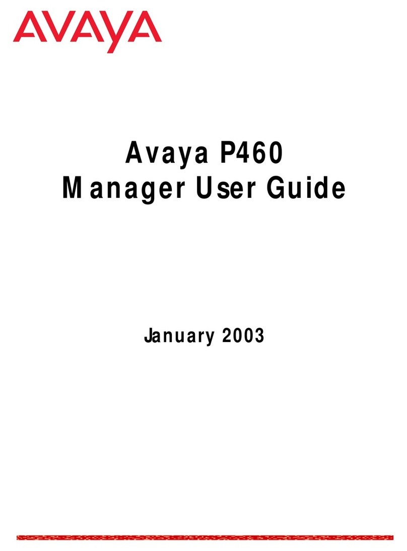 Avaya P460 User manual