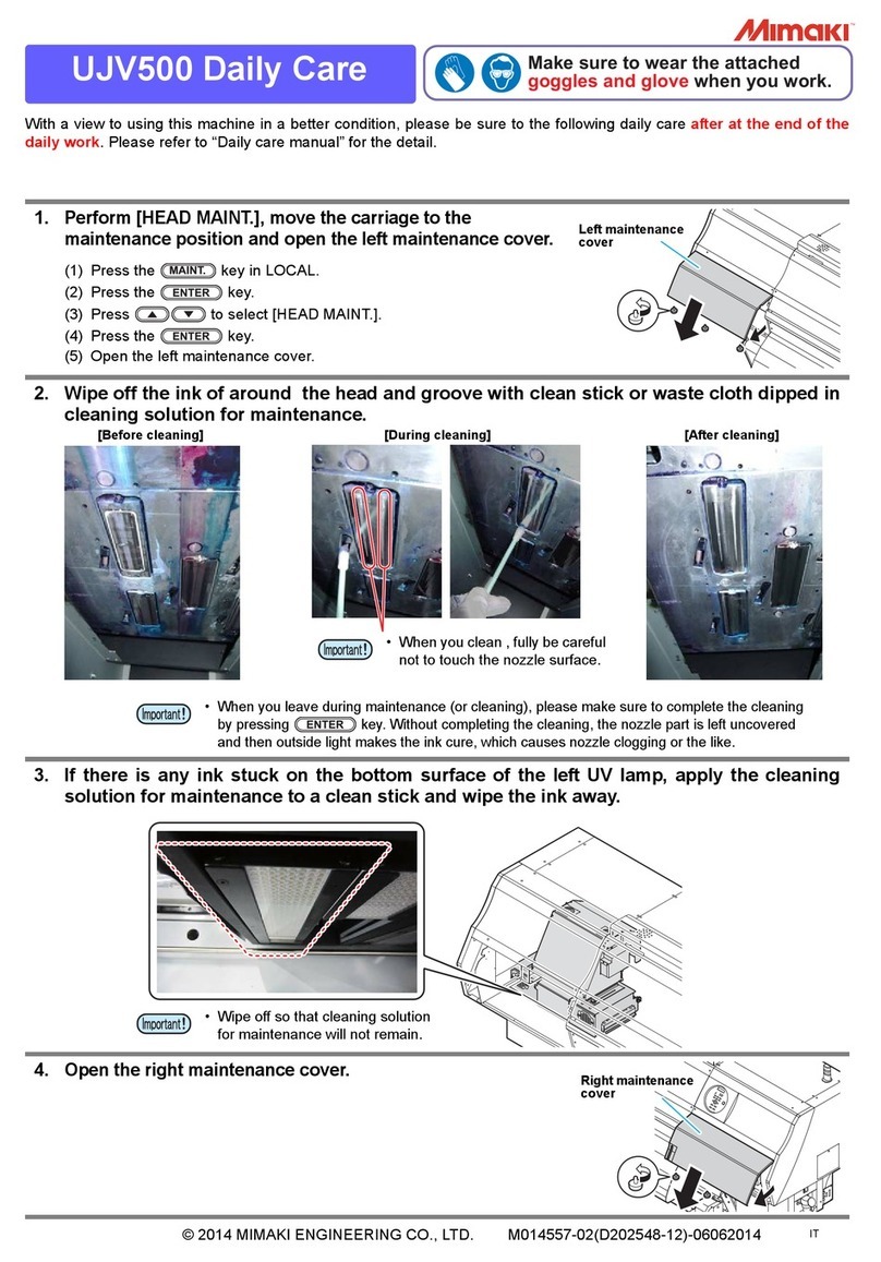 MIMAKI UJV500 User manual